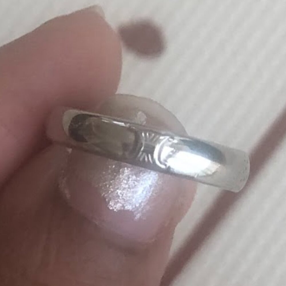 Authentic - Celine Macadam Ring Pt900 Platinum Ba… - image 6